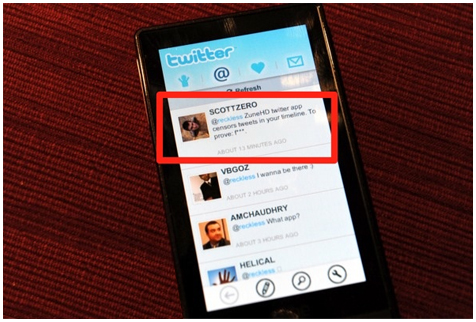 Zune HD Twitter app