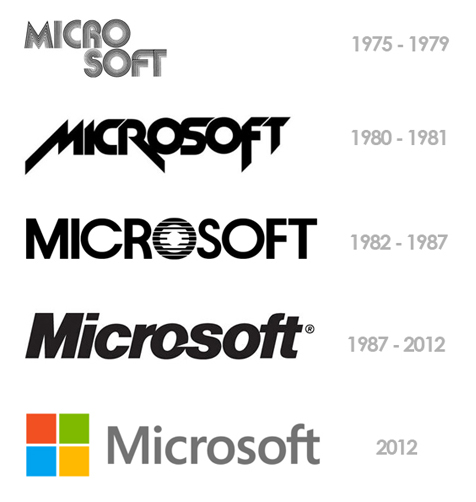 Microsoft logo geschiedenis