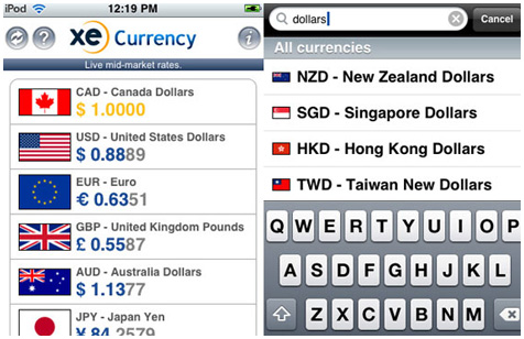 XE Currency app